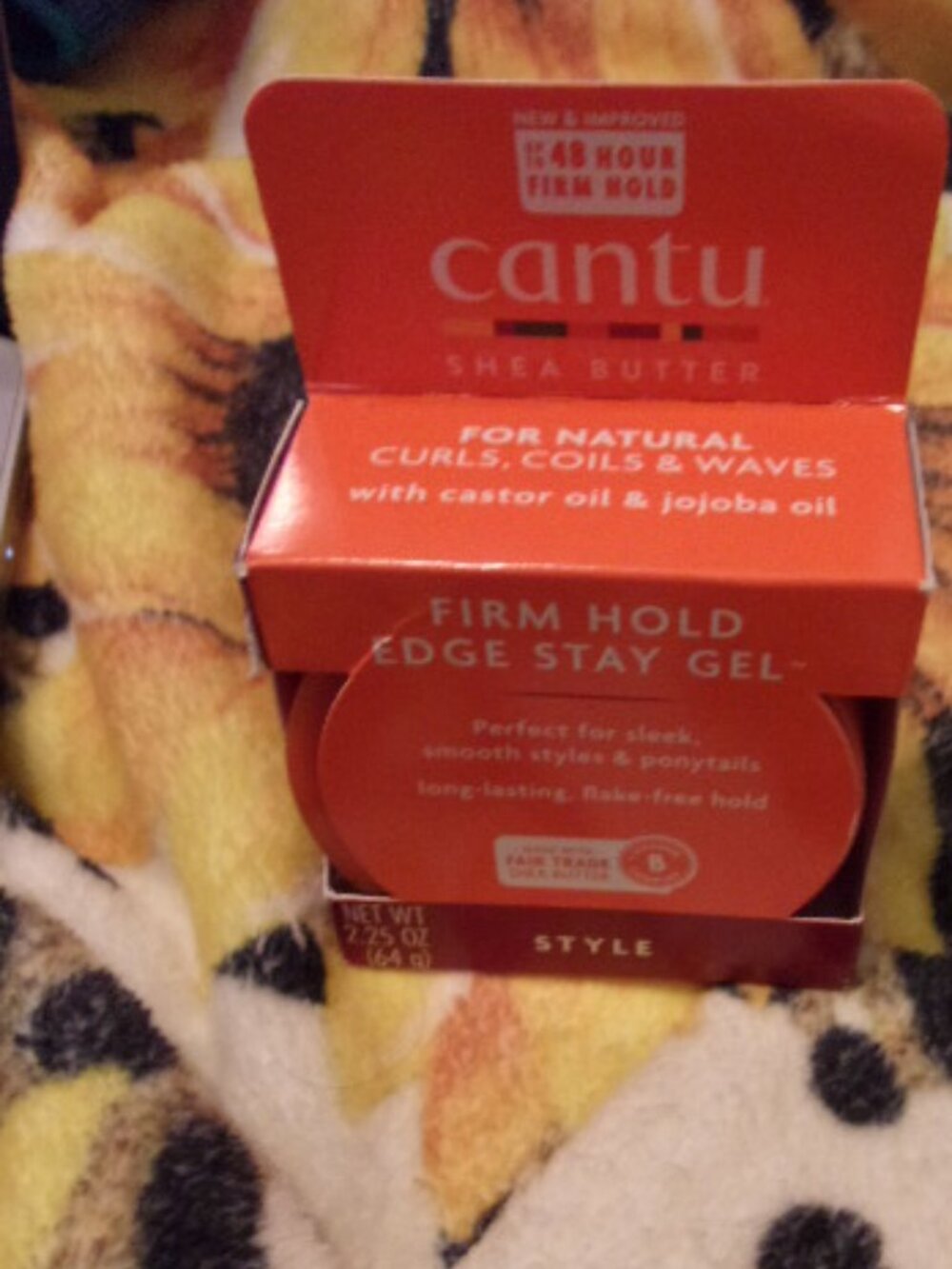 Cantu Shea Butter Firm Hold Edge Stay Gel 2.25 oz New